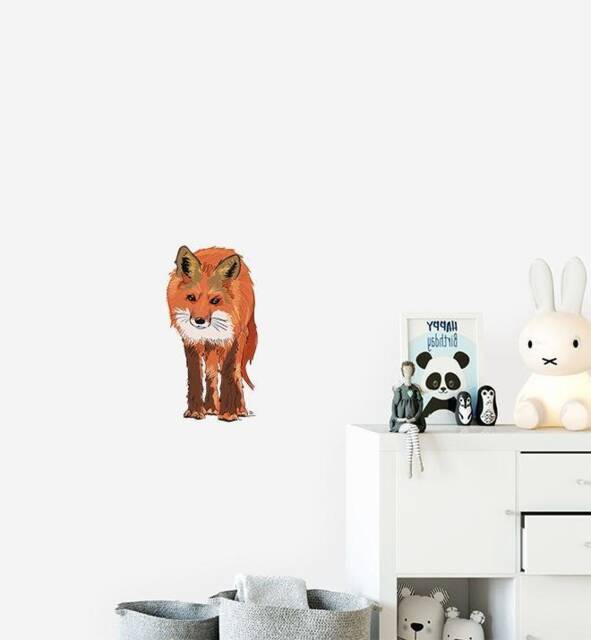Lovely Fox Wall Sticker Decal - Illustration Stickers, Animals Decals, Home Decor, Art, Illustrations