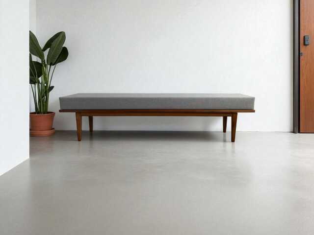 Custom Size Beech Wood Bench With Cushion Scandinavian Entryway Bench, Made To Order - image 1