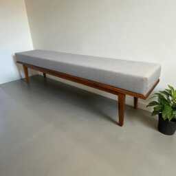 Custom Size Beech Wood Bench With Cushion Scandinavian Entryway Bench, Made To Order - thumbnail 2