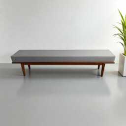 Custom Size Beech Wood Bench With Cushion Scandinavian Entryway Bench, Made To Order - thumbnail 3