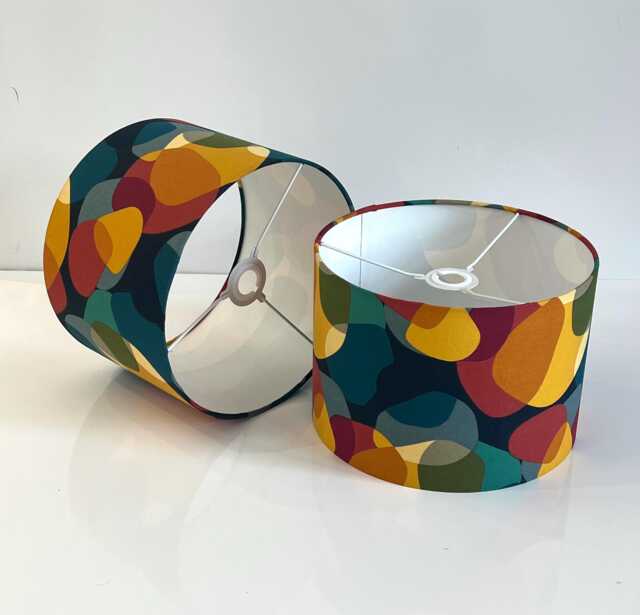 New Luxury Premium Quality Drum Multicoloured Abstract Design Lamp Shade Pendant Light Pattern Available Many Shapes - image 1