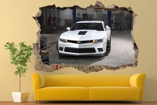 Camaro Z28 Car Large Sticker Wall Decal, Supercar Art For Boy's Room Decor - image 1