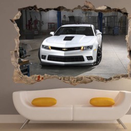 Camaro Z28 Car Large Sticker Wall Decal, Supercar Art For Boy's Room Decor - thumbnail 4