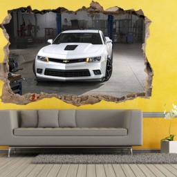 Camaro Z28 Car Large Sticker Wall Decal, Supercar Art For Boy's Room Decor - thumbnail 3
