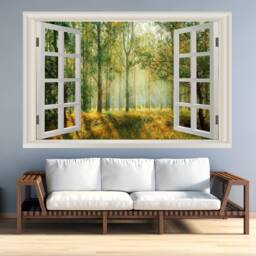 Vwaq Landscape Wall Decal Nature Window Scene Vinyl Mural - Nwt4 - thumbnail 1