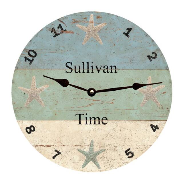 starfish Beach Time Clock - Custom Nautical Gift - image 1