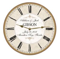 Rustic Wedding Wall Clock - Anniversary Clock