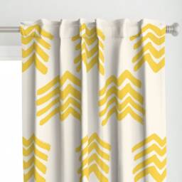 Abstract Mountains Curtain Panel - Brush Strokes Bohemian Nursery Nature Custom Boho By Juliaschumacher - thumbnail 1