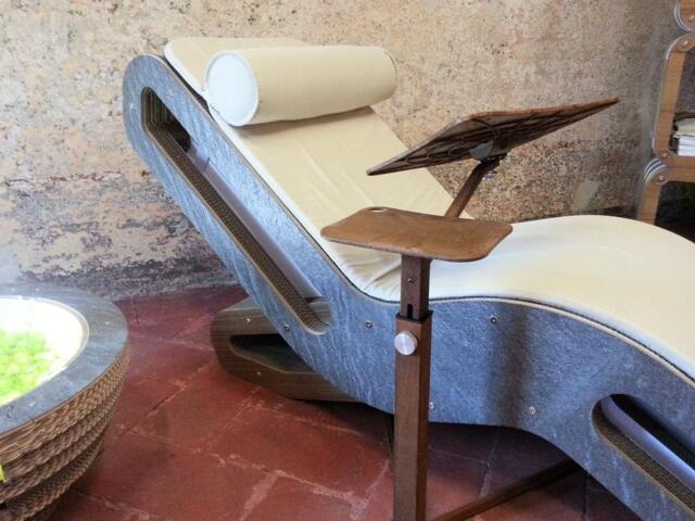 Lounge-Book Ecodesign Natural - Adjustable Laptop Desk, Ergonomic, Useful Also For Tablet , E-Book. Made By Rusted Metal, Biopolymer - image 1