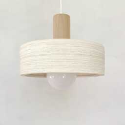 Handmade Carved Clay Pendant Light Off White Kitchen Island Lighting - thumbnail 4