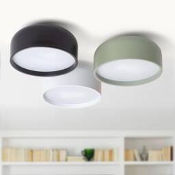 Modern Semi Flush Mount Ceiling Light Green, Black & White Kitchen Lighting - thumbnail 1