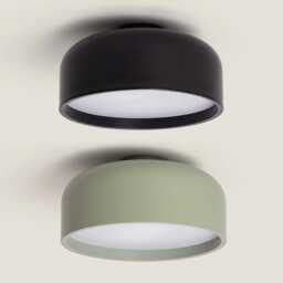 Modern Semi Flush Mount Ceiling Light Green, Black & White Kitchen Lighting - thumbnail 2