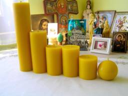 Pillar Candles - Beeswax Pure Beeswax Wax Pillar Candles Pillars Emergency Decor - thumbnail 1