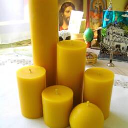 Pillar Candles - Beeswax Pure Beeswax Wax Pillar Candles Pillars Emergency Decor - thumbnail 2