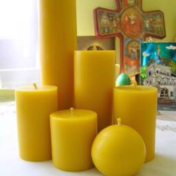 Pillar Candles - Beeswax Pure Beeswax Wax Pillar Candles Pillars Emergency Decor - thumbnail 3