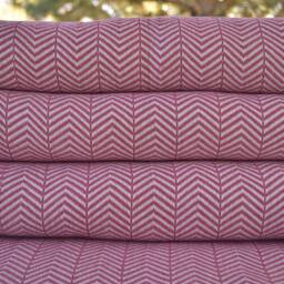 "Violet Color Blanket, Herringbone Throw, Bed Cover, 79""x89" - thumbnail 3