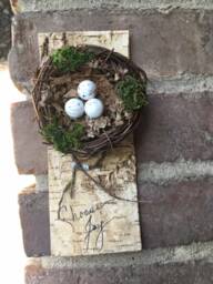 Birds Nest On Tree Bark With An Inscription. Great Gift's - thumbnail 1