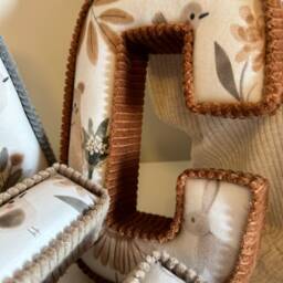 Personalised Woodland Themed Fabric Letters With Wooden Name Plaque Swing Tag - thumbnail 3
