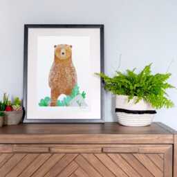 standing Bear Risograph Print - thumbnail 2