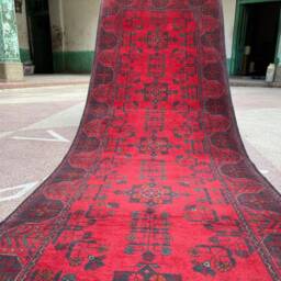 Afghan Runner, Custom Size, Long Runner Rug, Bukhara Rug, Handmade Hallway Bokhara Khamyab Khal Mohammadi Rug - thumbnail 2