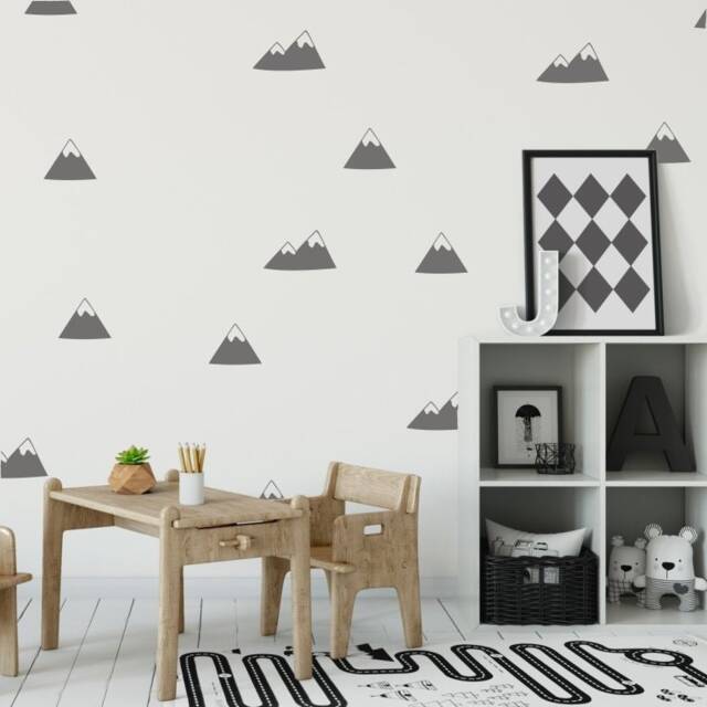 Mountains Wall Stickers Small Mountains, Decoration, Decal Nursery, Mountain Black Sticker - image 1