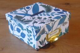 Receipt Box in Eden Springtime Design - Office Stationery & Home Storage - Handmade England