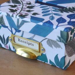 Receipt Box in Eden Springtime Design - Office Stationery & Home Storage - Handmade England - thumbnail 3