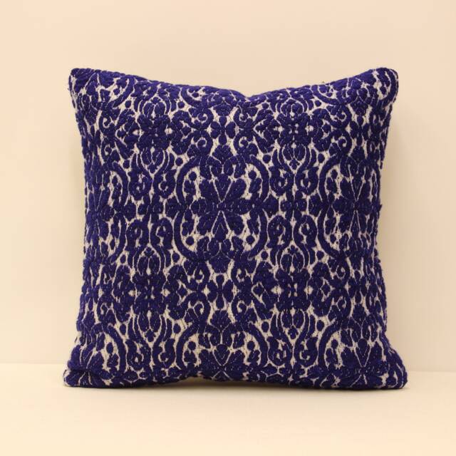 Handmade Wool Turkish Pillow Cover 18x18, Boho Tribal Cushion - image 1