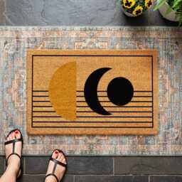 Groovy Celestial Floor Mat - Abstract Pattern Porch Classic Housewarming D??cor Rug - thumbnail 4