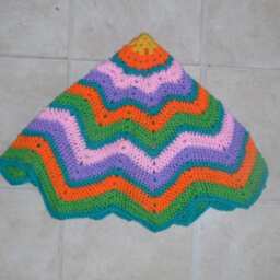 Crochet Baby Afghan, Ripple Star Blanket, Newborn, Photo Prop, Shower, Gift - thumbnail 3
