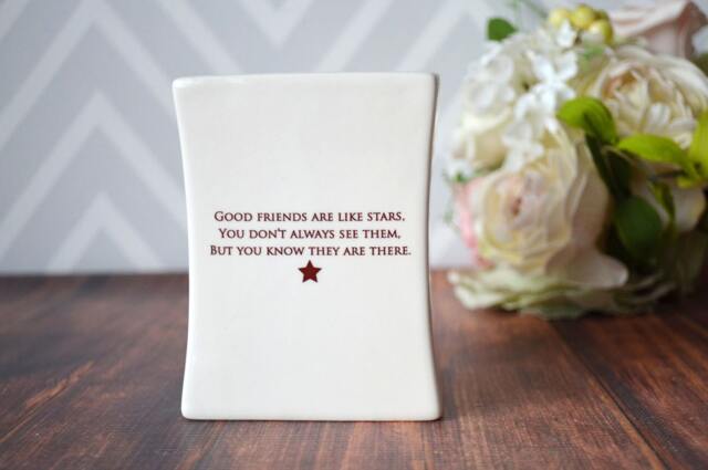 "Friendship Ceramic Vase - ""Good Friends Are Like Stars" - image 1