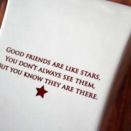 "Friendship Ceramic Vase - ""Good Friends Are Like Stars" - thumbnail 2