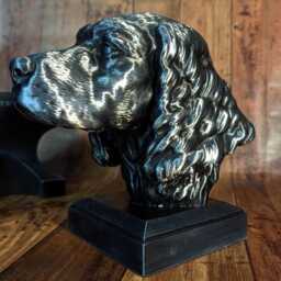 3D Printed Springer Spaniel Bust Pet Memorial, Ornament, Gift - thumbnail 2