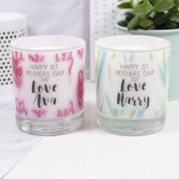 First Mother's Day Scented Candle - Patterned Candle For Mum 1st Mothers Day Gift The Home - thumbnail 1