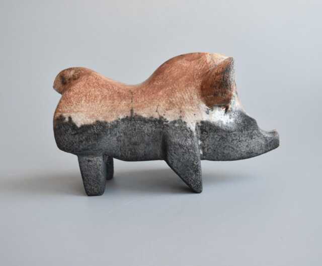 Ceramic Sculpture Buffalo, Bull Figurine, Black Bull, Art Collecting, Gift, Art Ceramics, Clay Figures, Minimalism, Animals - image 1