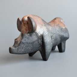 Ceramic Sculpture Buffalo, Bull Figurine, Black Bull, Art Collecting, Gift, Art Ceramics, Clay Figures, Minimalism, Animals - thumbnail 3