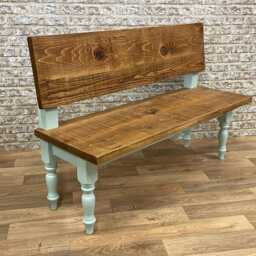 Rustic Wood Entryway Bench - Farmhouse Style Seating Porch Or Mudroom - thumbnail 3