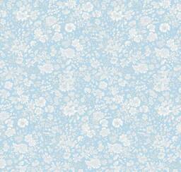 Liberty London Floral Crib Sheet Blue Sky & White Baby Bedding - thumbnail 1