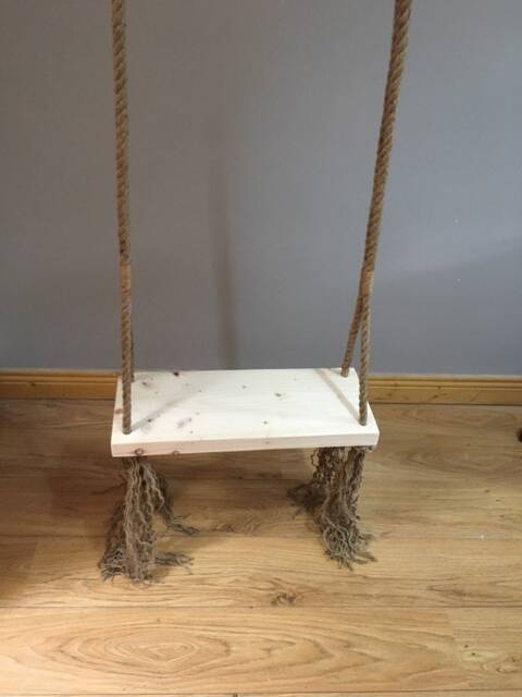 Wooden Indoor Swing Adult & Toddler Rope Chair, Birthday Gift - image 1