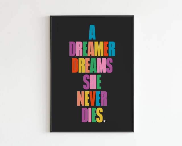 A Dreamer Dreams She Never Dies - Champagne Supernova Lyrics Music A3 A4 A5 Wall Art Poster Print - image 1