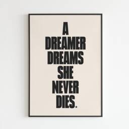 A Dreamer Dreams She Never Dies - Champagne Supernova Lyrics Music A3 A4 A5 Wall Art Poster Print - thumbnail 3