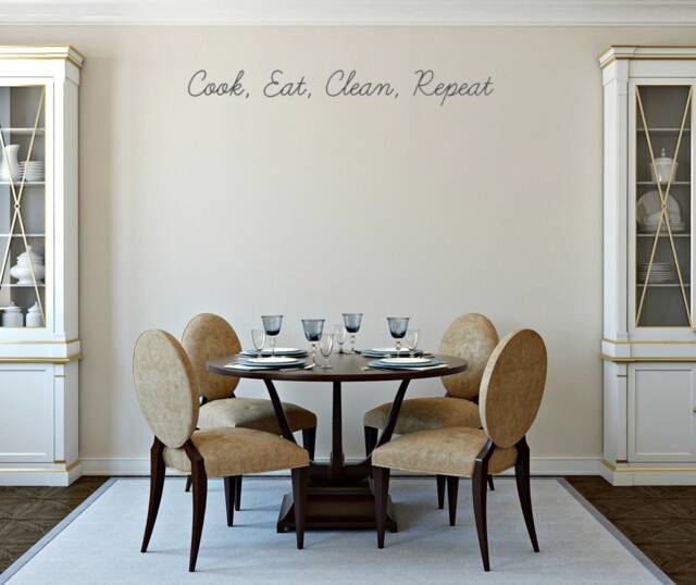 Cook, Eat, Clean, Repeat Vinyl Wall Decal - image 1