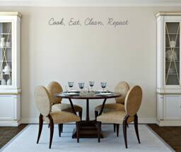 Cook, Eat, Clean, Repeat Vinyl Wall Decal - thumbnail 1