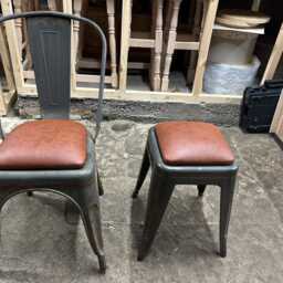 Full Size Tolic/Tolix/Bistro, Industrial Chair/Seat Pad - thumbnail 3