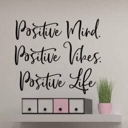 Positive Vibes Decal, Good Wall Quote, Life Good Vibe - thumbnail 3