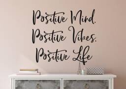 Positive Vibes Decal, Good Wall Quote, Life Good Vibe - thumbnail 1