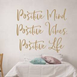 Positive Vibes Decal, Good Wall Quote, Life Good Vibe - thumbnail 2