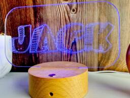 Personalized Led Night Light Custom Kids Room Decor With Remote - thumbnail 1