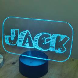 Personalized Led Night Light Custom Kids Room Decor With Remote - thumbnail 3