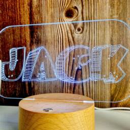 Personalized Led Night Light Custom Kids Room Decor With Remote - thumbnail 2